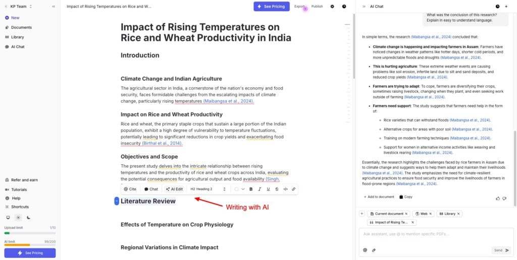 Jenni AI - research paper writing