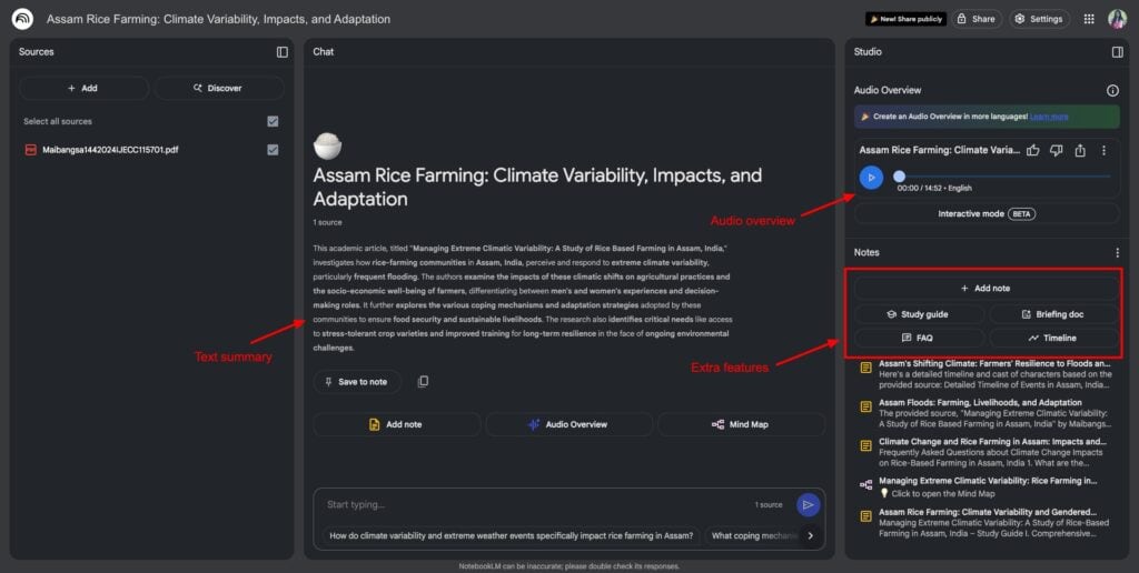NotebookLM - features