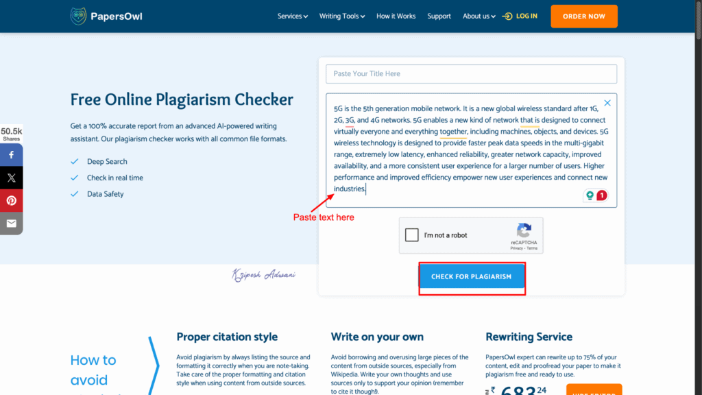 9 Best Free Plagiarism Checker Tools for 2026 (Students & Writers) 12 PapersOwl UI