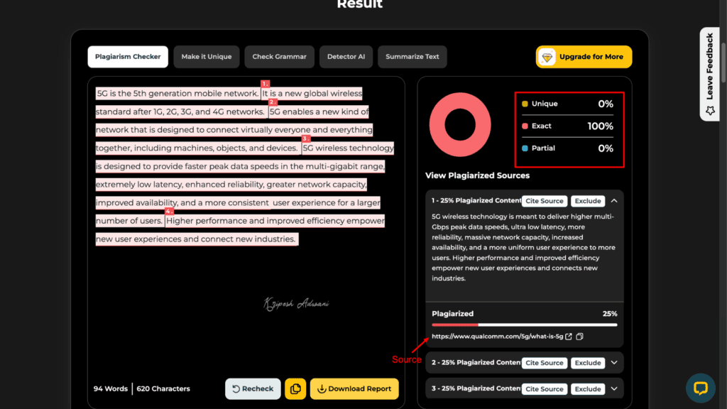 9 Best Free Plagiarism Checker Tools for 2026 (Students & Writers) 16 Plagiarism Detector.net plag check report for doc 1