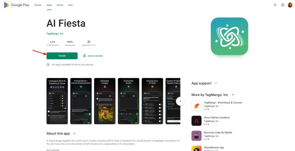 AI Fiesta - Android app