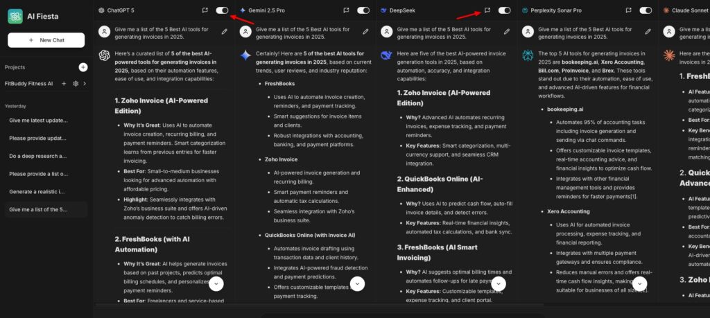 AI Fiesta - Chatting with AI models