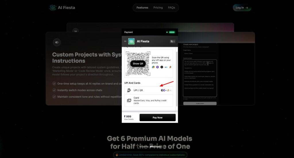 AI Fiesta - Payment methods