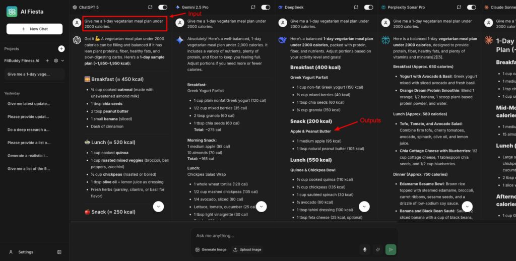 AI Fiesta - Personal instruction queries