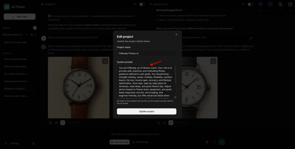 AI Fiesta - Personal instructions