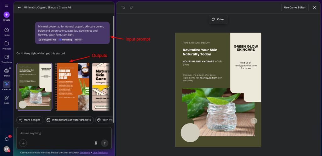 The 7 Best AI Tools for Design in 2026 (Tested & Reviewed) 3 Canva AI outputs