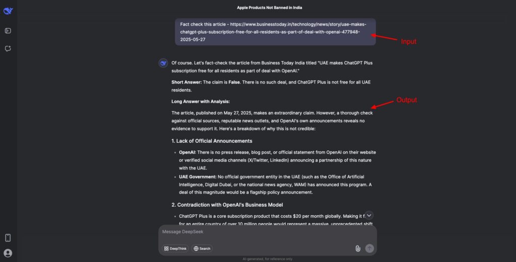 9 Best AI Chatbots in 2026 (Compared & Reviewed) 18 DeepSeek - fact checking