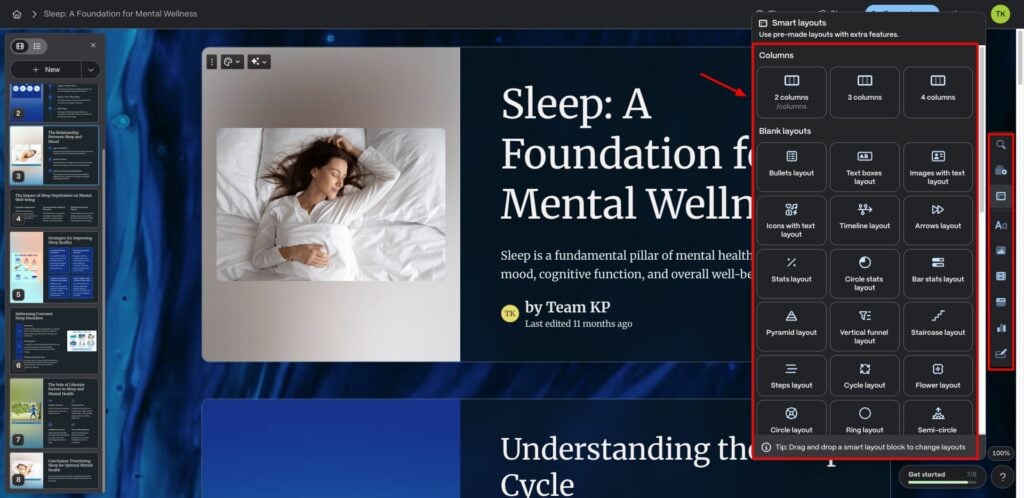 Gamma - PPT customization options