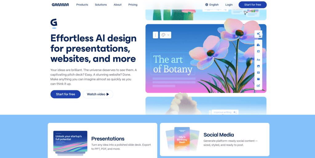Gamma App Review (2026): I Created 50+ Presentations, Here's My Brutal Review 1 Gamma - homepage