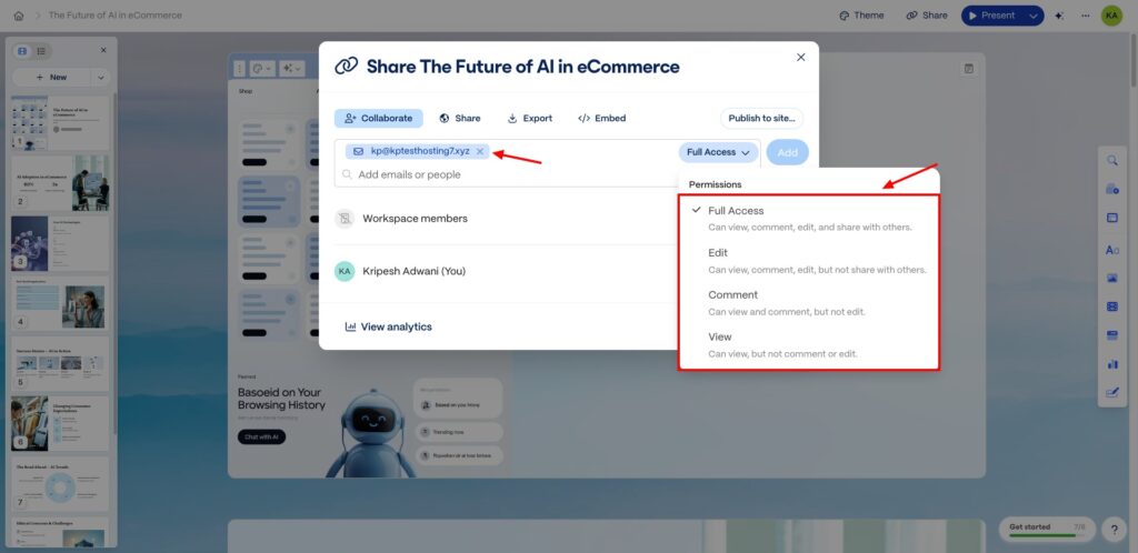 Gamma - real time collaboration options