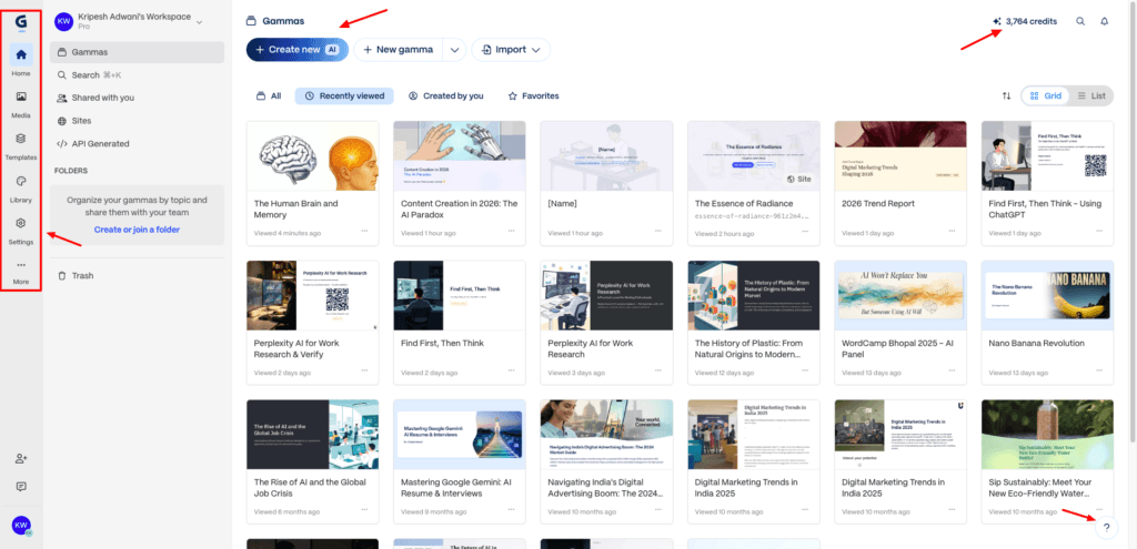 Gamma App Review (2026): I Created 50+ Presentations, Here's My Brutal Review 2 Gamma user interface