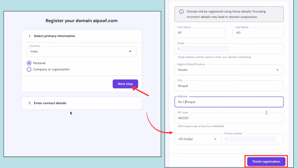 Step 11 Register Your Domain