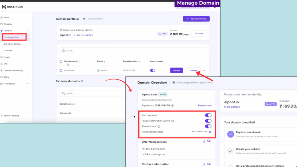 Step 13 Access and Manage Your Domain