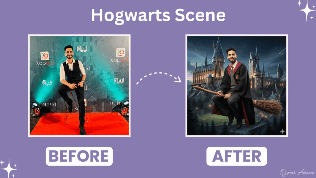 How to Use Nano Banana for Photo Editing? (21+ Prompts For You’ll Love) - Transform Instantly 20 Hogwarts edit with Nano Banana