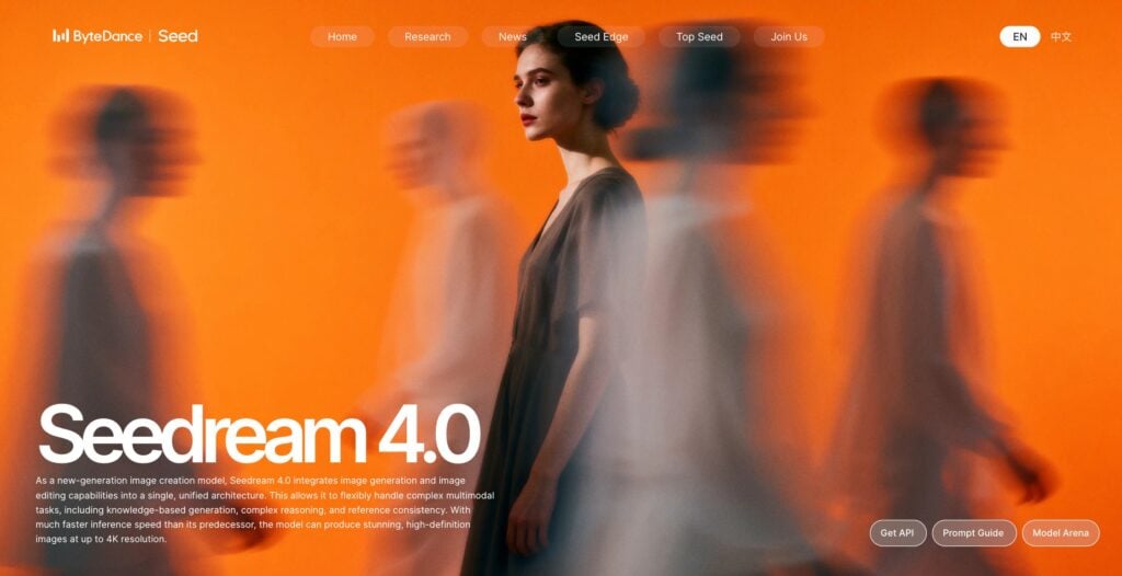 Seedream 4.0 vs Nano Banana: Which AI Tool is Worth Your Time? 1 Seedream 4.0 homepage