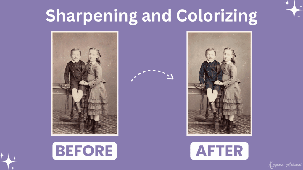 How to Use Nano Banana for Photo Editing? (21+ Prompts For You’ll Love) - Transform Instantly 17 Sharpening and Colorizing with Nano Banana