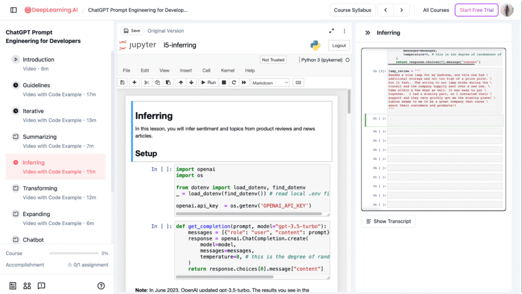 15 Best Free AI Courses for Beginners (2026) - Learn AI for Free from Google, IBM 12 Chatgpt-prompt-engineering-for-developers-course-lessons