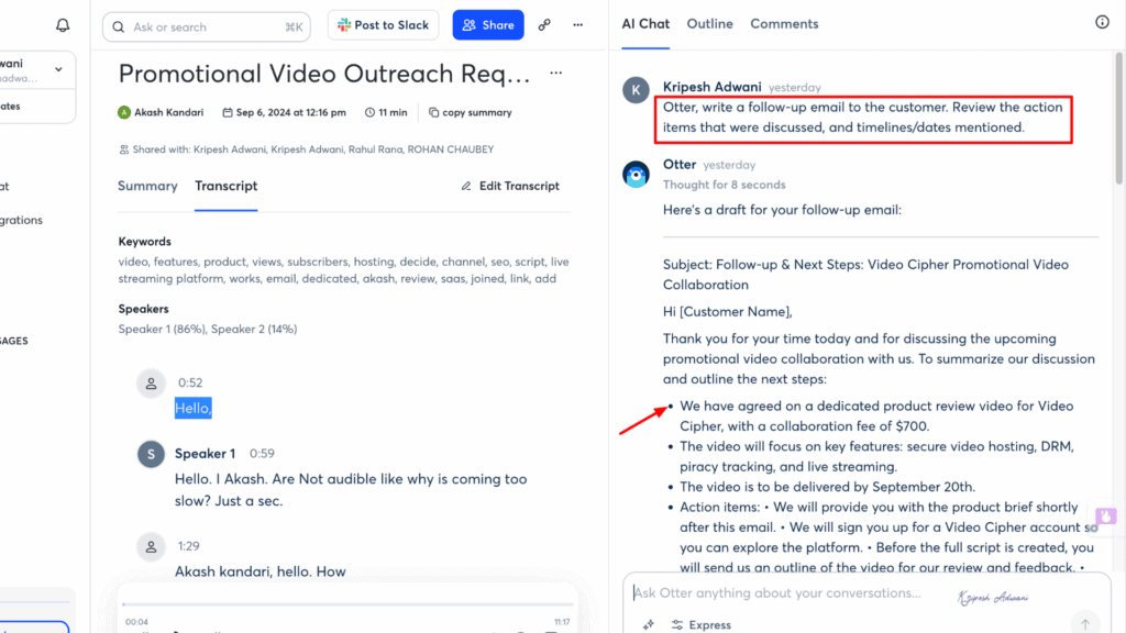 Otter AI Review 2026: Is This Meeting Assistant Worth It? (Honest Test) 15 Otter AI Follow-up Email