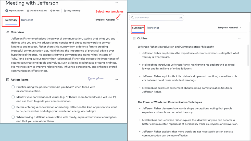 Otter AI Review 2026: Is This Meeting Assistant Worth It? (Honest Test) 8 Otter AI General Templates Summary