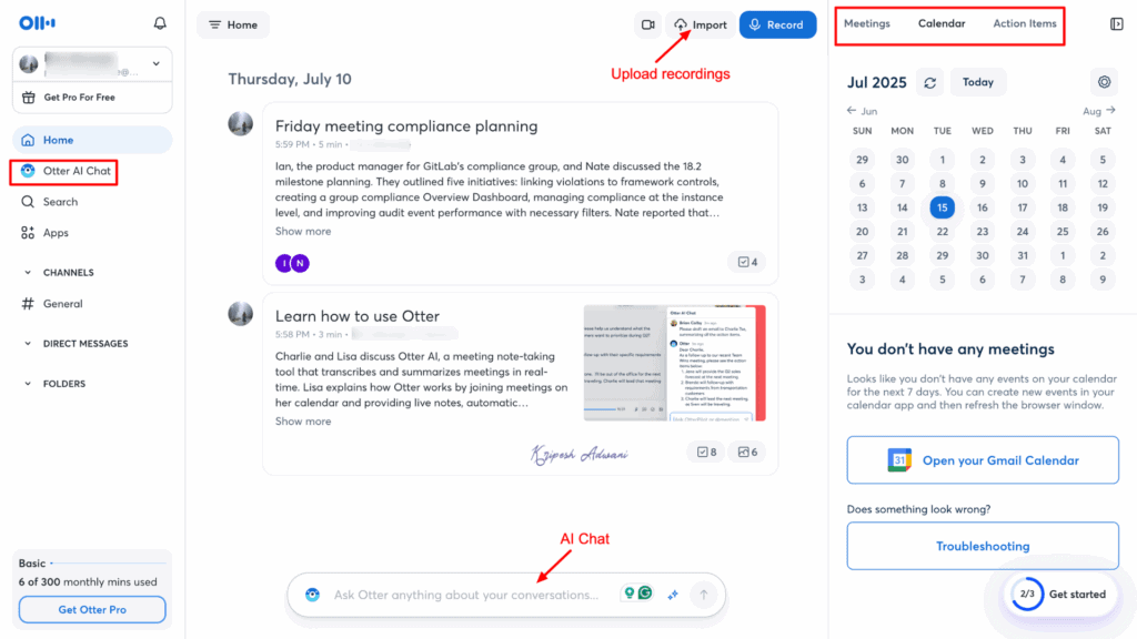 best ai meeting assistants - Otter AI