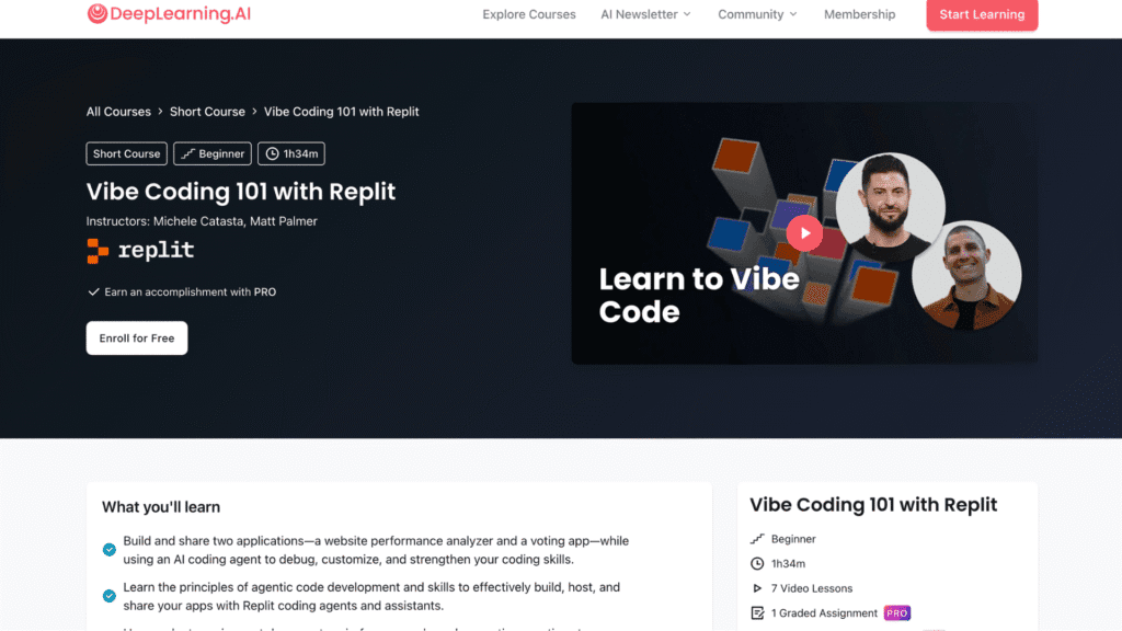 15 Best Free AI Courses for Beginners (2026) - Learn AI for Free from Google, IBM 25 vibe-coding-101-with-replit-ai-course-for-beginners