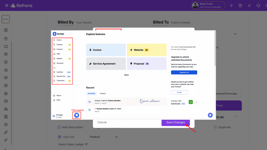 Refrens tax configuration