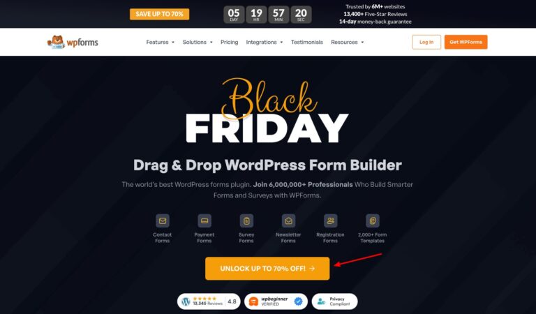 WPForms Black Friday Discount