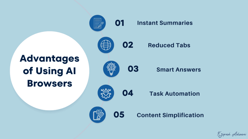 Advantages of using AI browsers

