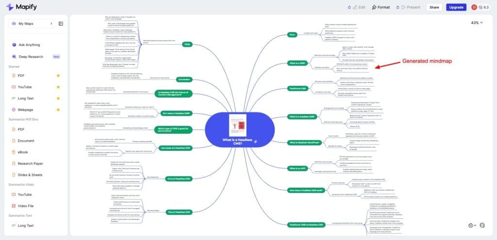 9 Best Mind Mapping Software Tools That Actually Save You Time (2026) 2 Mapify - mind map generator