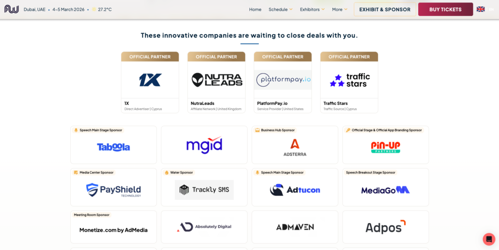 AW Dubai - Sponsors and exhibitors
