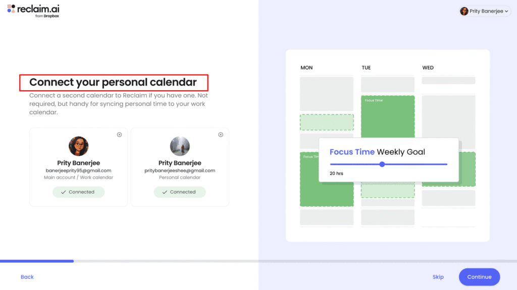 Reclaim AI Calendar sync