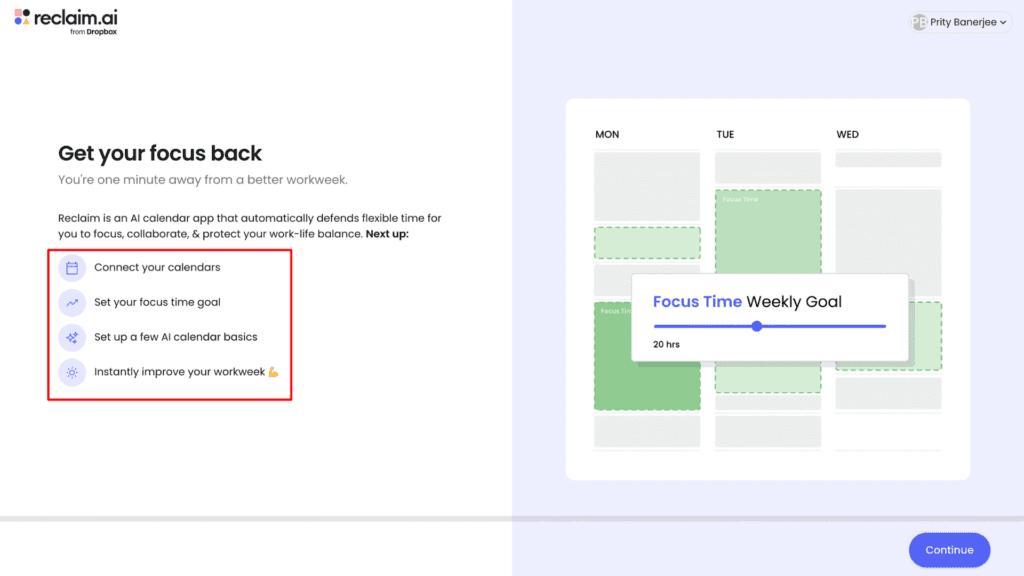 Reclaim AI Onboarding guide