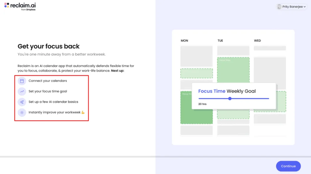 Reclaim AI Onboarding guide