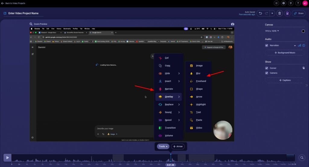 ScreenPal - post-production editing features
