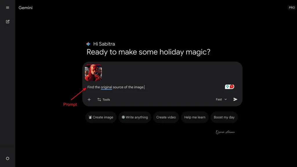 Step 3 Now enter your prompt
