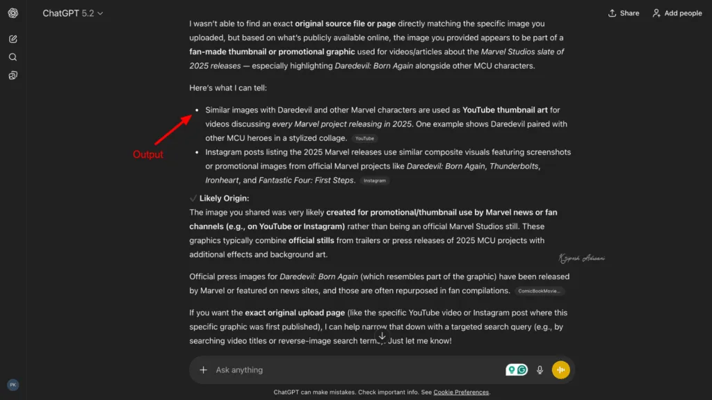 Step 4 ChatGPT output
