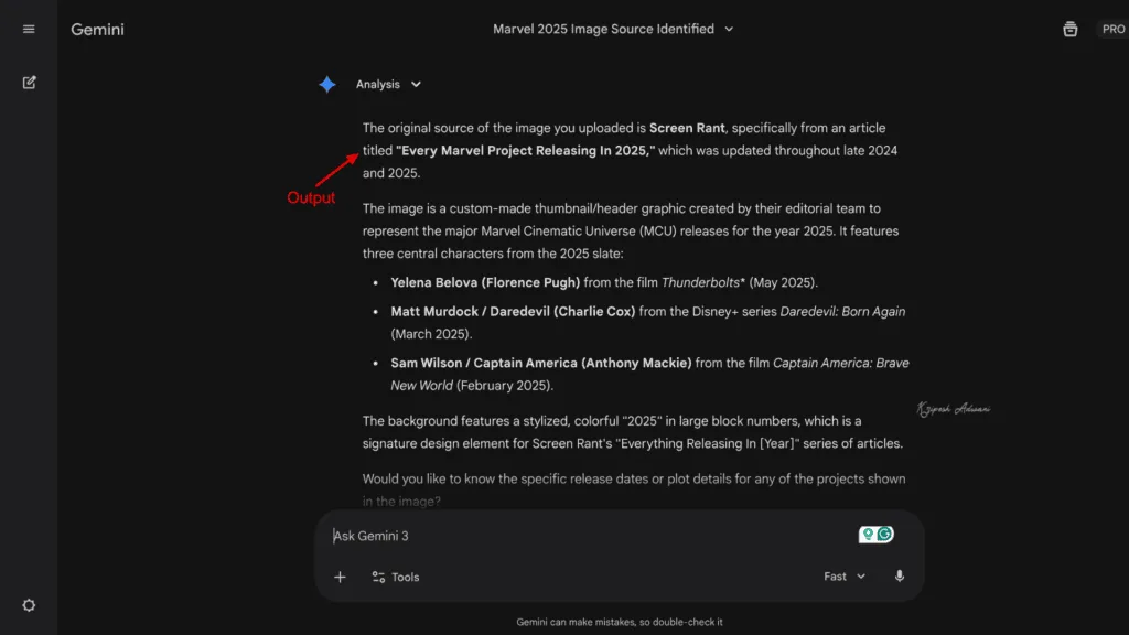 Step 4 Gemini output
