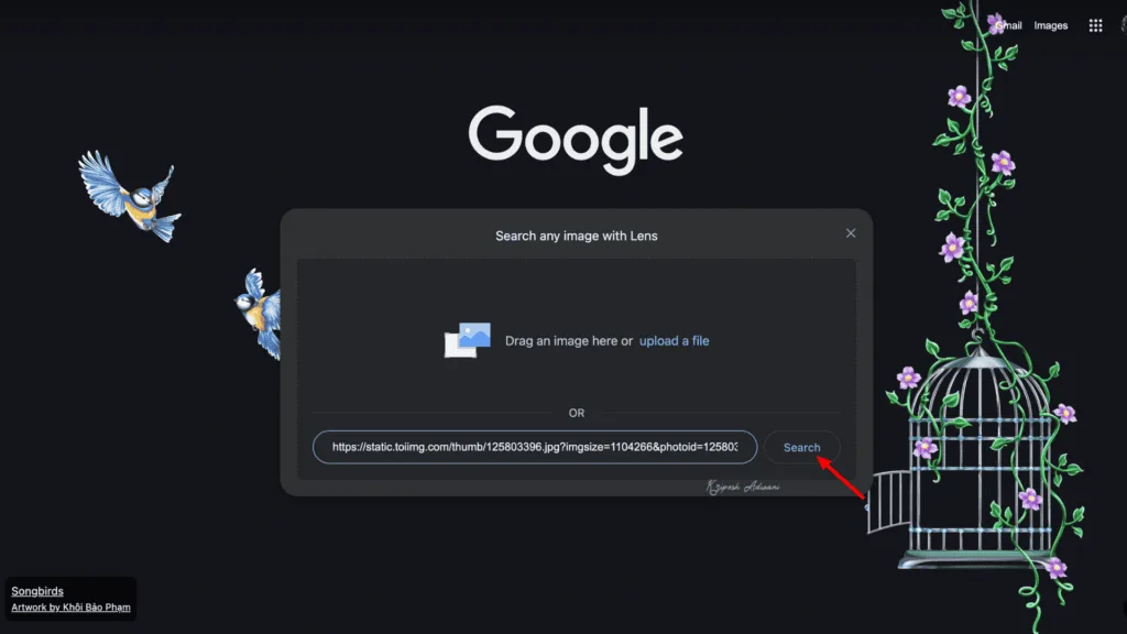 Step 4 Paste copied image URL
