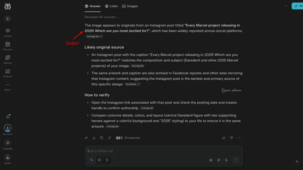 Step 4 Perplexity visual search results
