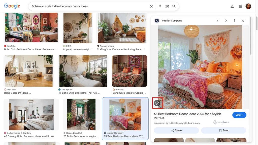 Step 4 Select the image and tap on  Google Lens
