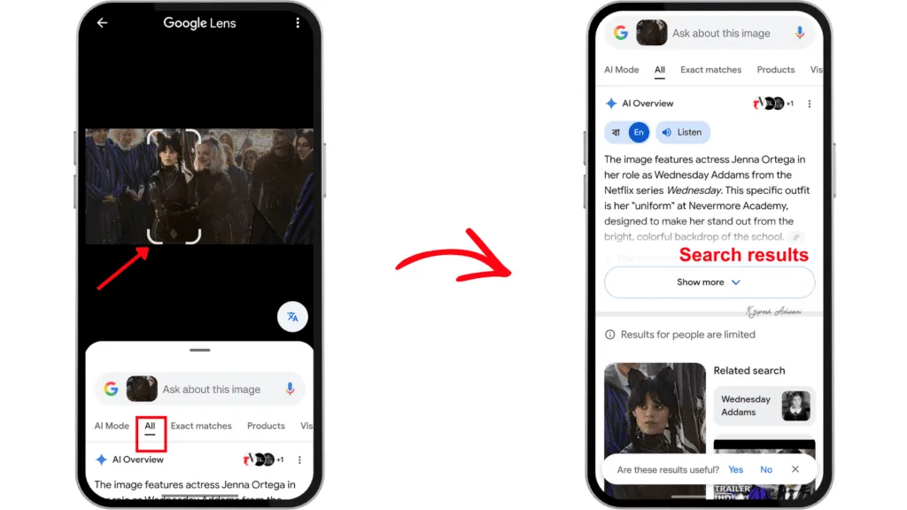 Step 5 Drag for refined search results
