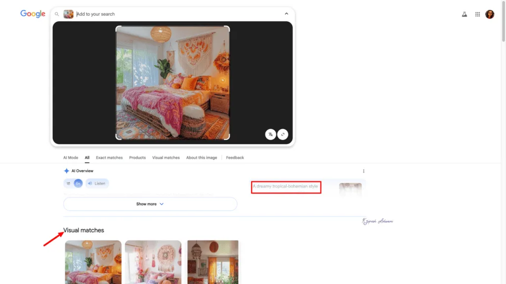 Step 5 Google Lens search results
