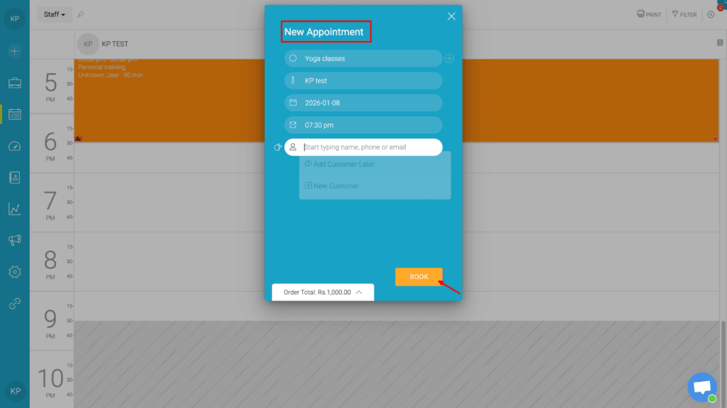 Appointy book a new appointment
