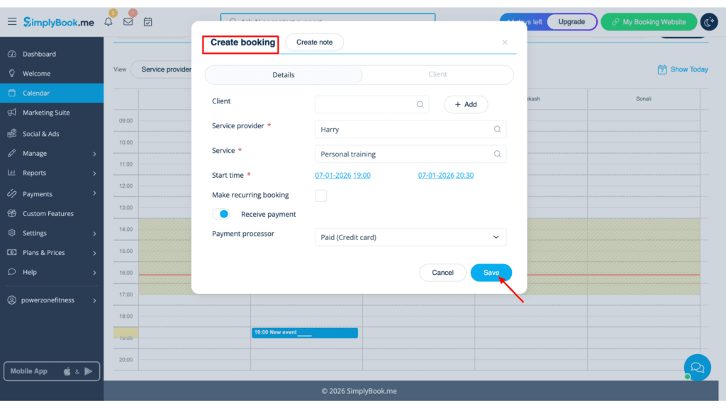 SimplyBook.me appointment booking
