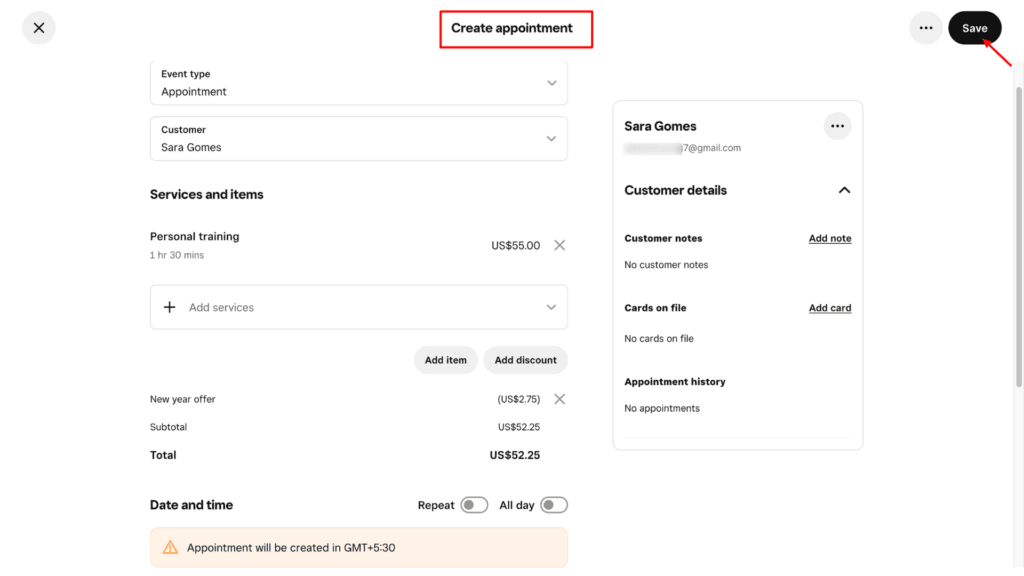 Square Appointments appointment booking
