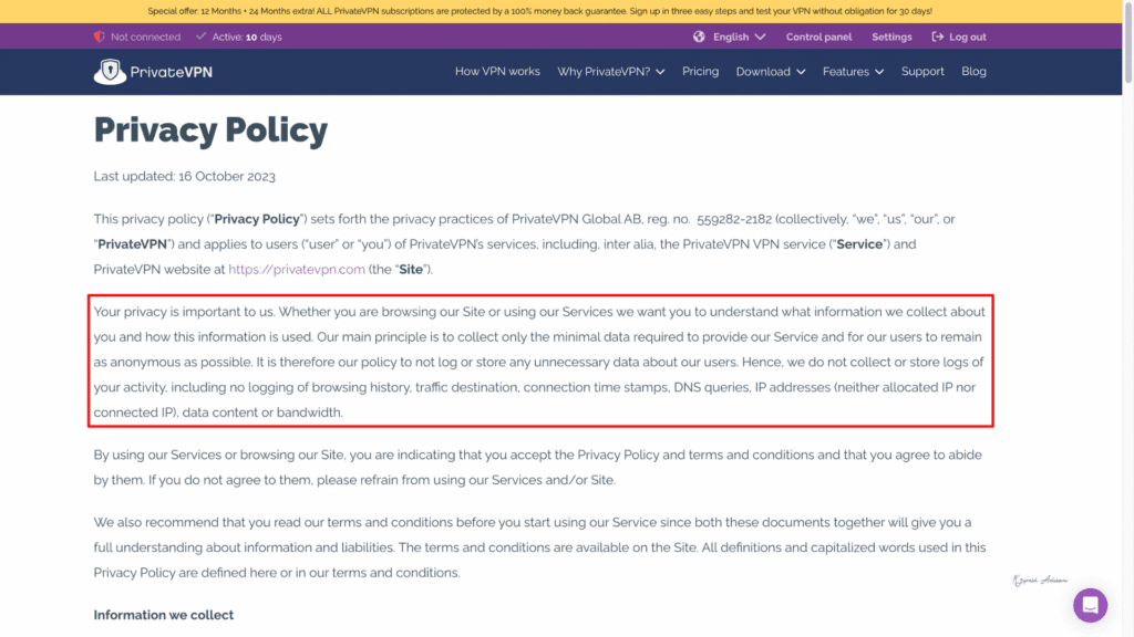 PrivateVPN Review 2026: Speeds, Streaming & Hidden Drawbacks Exposed 13 Privacy policy statement