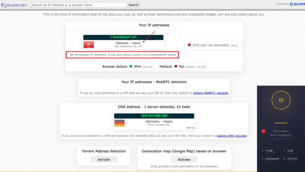 CyberGhost VPN Review 2026: Is It Worth Buying in India? 15 CyberGhost DNS leak test result