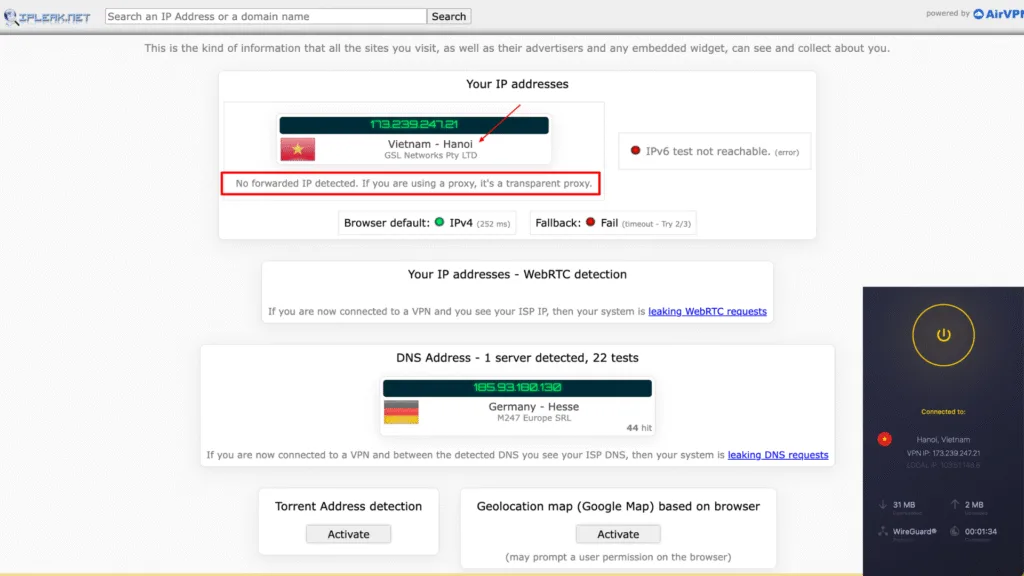 CyberGhost VPN Review 2026: Is It Worth Buying in India? 15 CyberGhost DNS leak test result