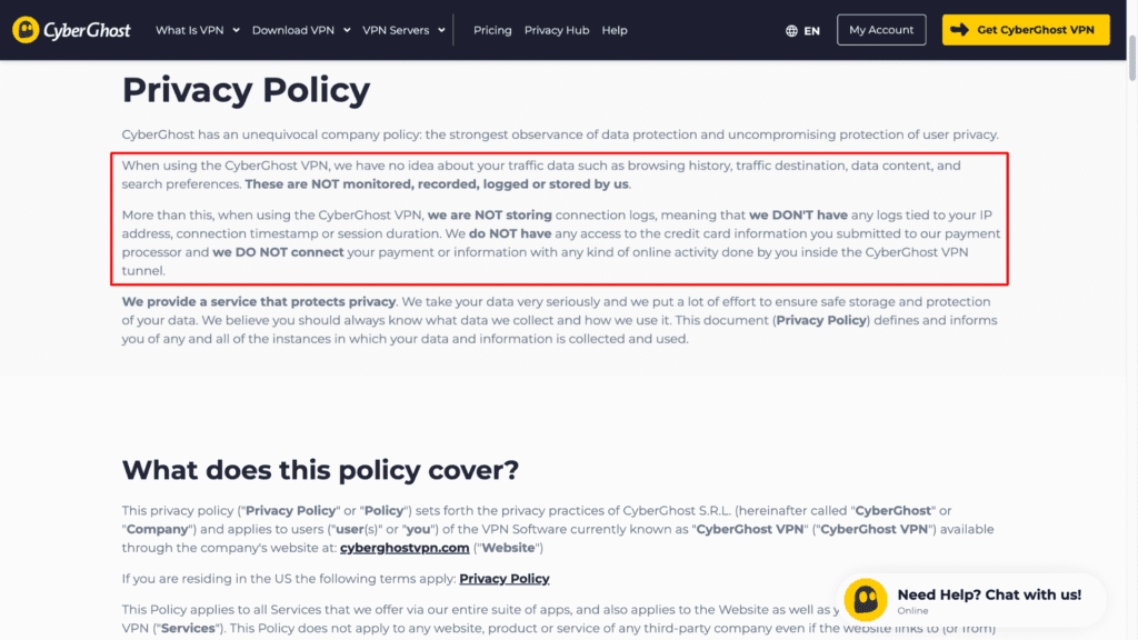 CyberGhost VPN Review 2026: Is It Worth Buying in India? 12 CyberGhost privacy policy statement