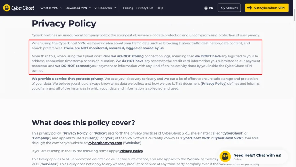 CyberGhost VPN Review 2026: Is It Worth Buying in India? 12 CyberGhost privacy policy statement